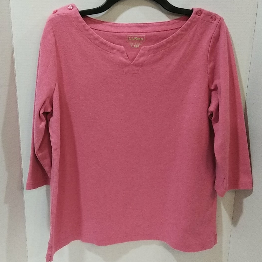 L.L.Bean L Reg. women's top pullover 3/4 sleeve
